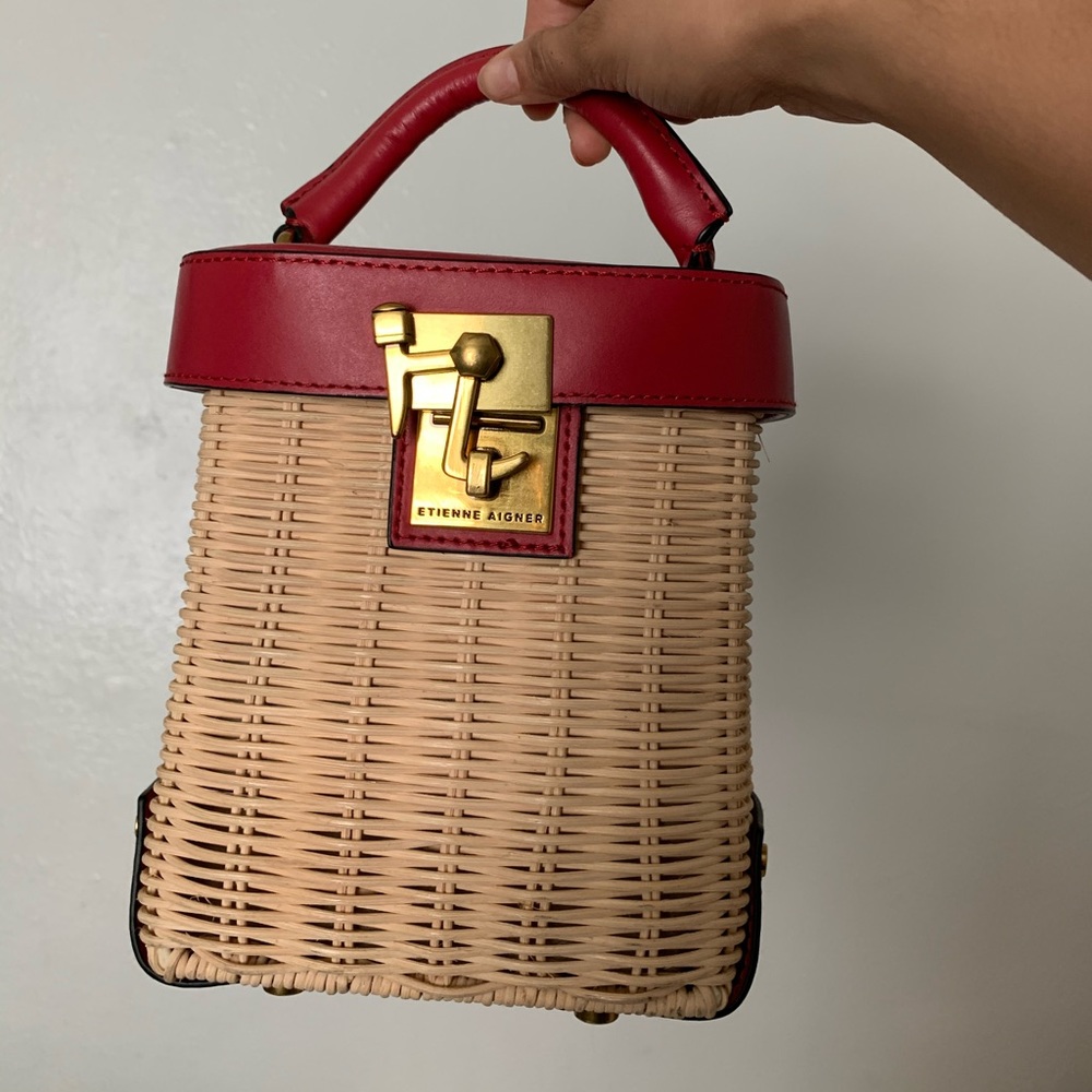 Etienne Aigner straw purse